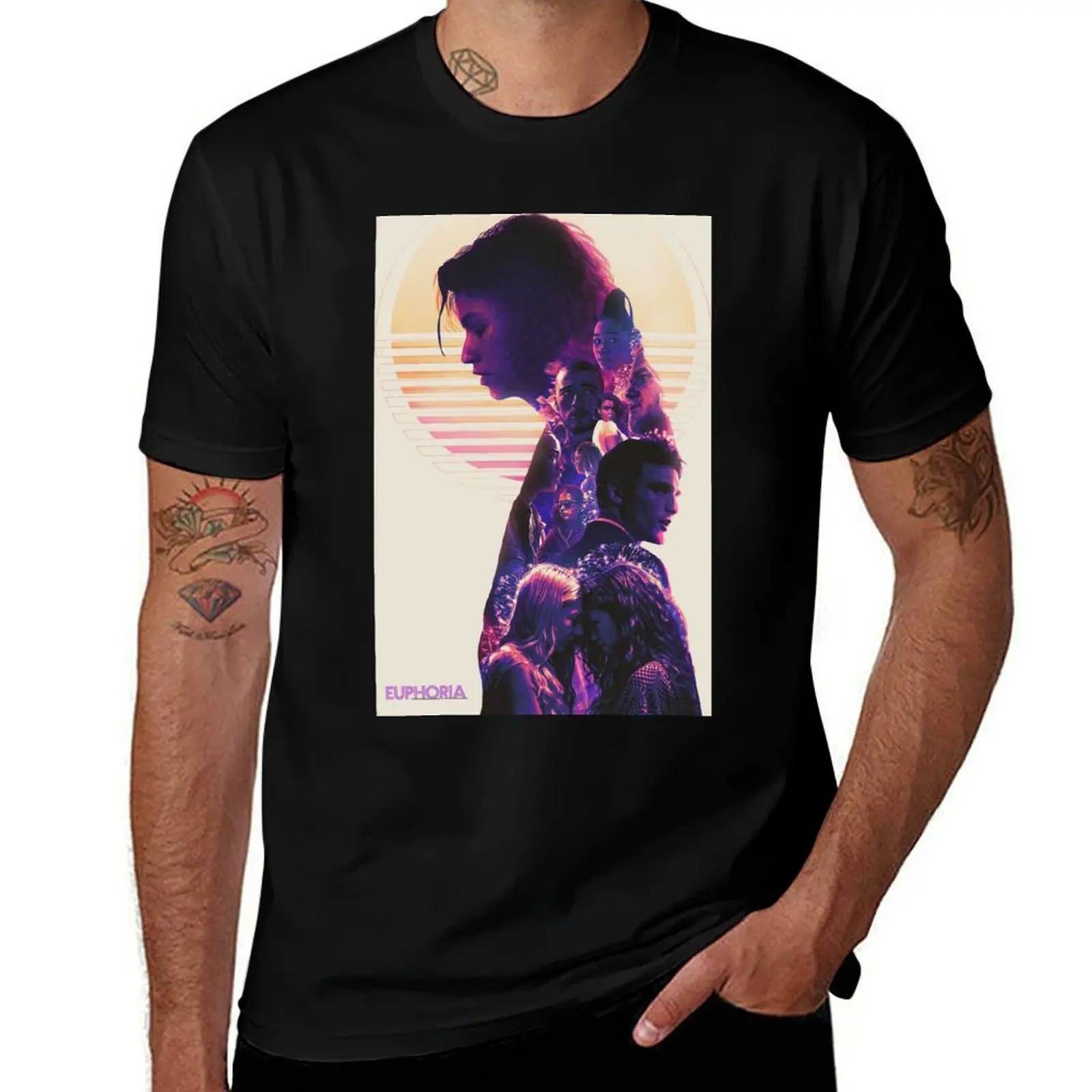 T-shirt Euphoria Poster respirant à manches courtes pour la gym