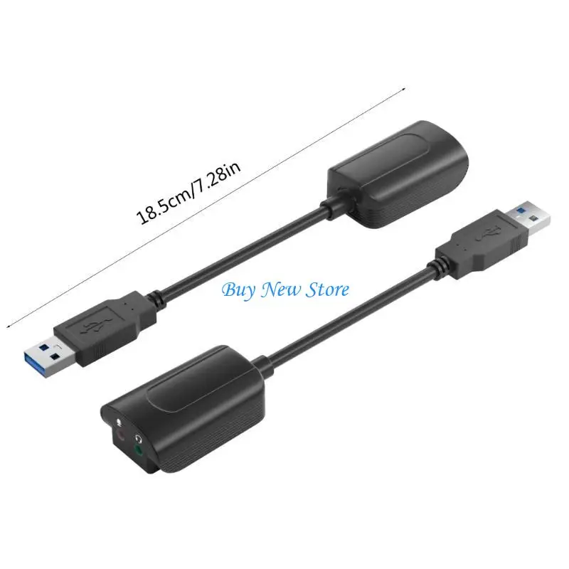 20CE External 7.1 USB Sound Card Audios Adapter Stereokonverter für Headset -Mikrofon -Ohrhörer -Laptop -Desktops
