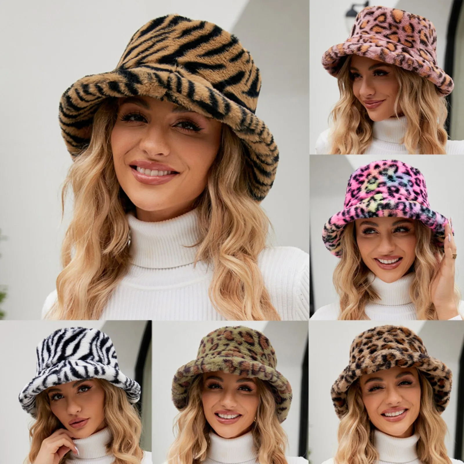 Fuzzy Bucket Hat For Women Faux Superficial Knowledge Bucket Hat Fluffy Warm Soft Winter Fisherman Cap Furry Sun Hat