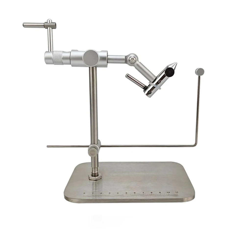Professional 360° Rotating Fly Tying Vise with Stainless Steel Base - Premium Fishing Hook Tying Tool