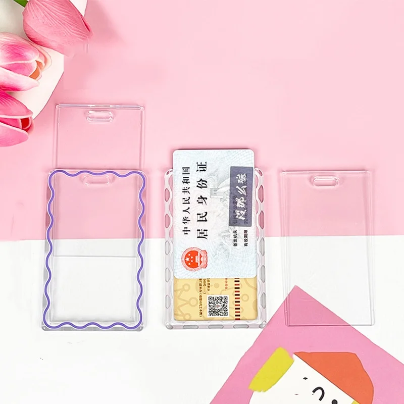 

Transparent Acrylic Card Holder Idol Photocard Holder Pendant Keychain ID Card Protector Card Display Holder Creative Stationery