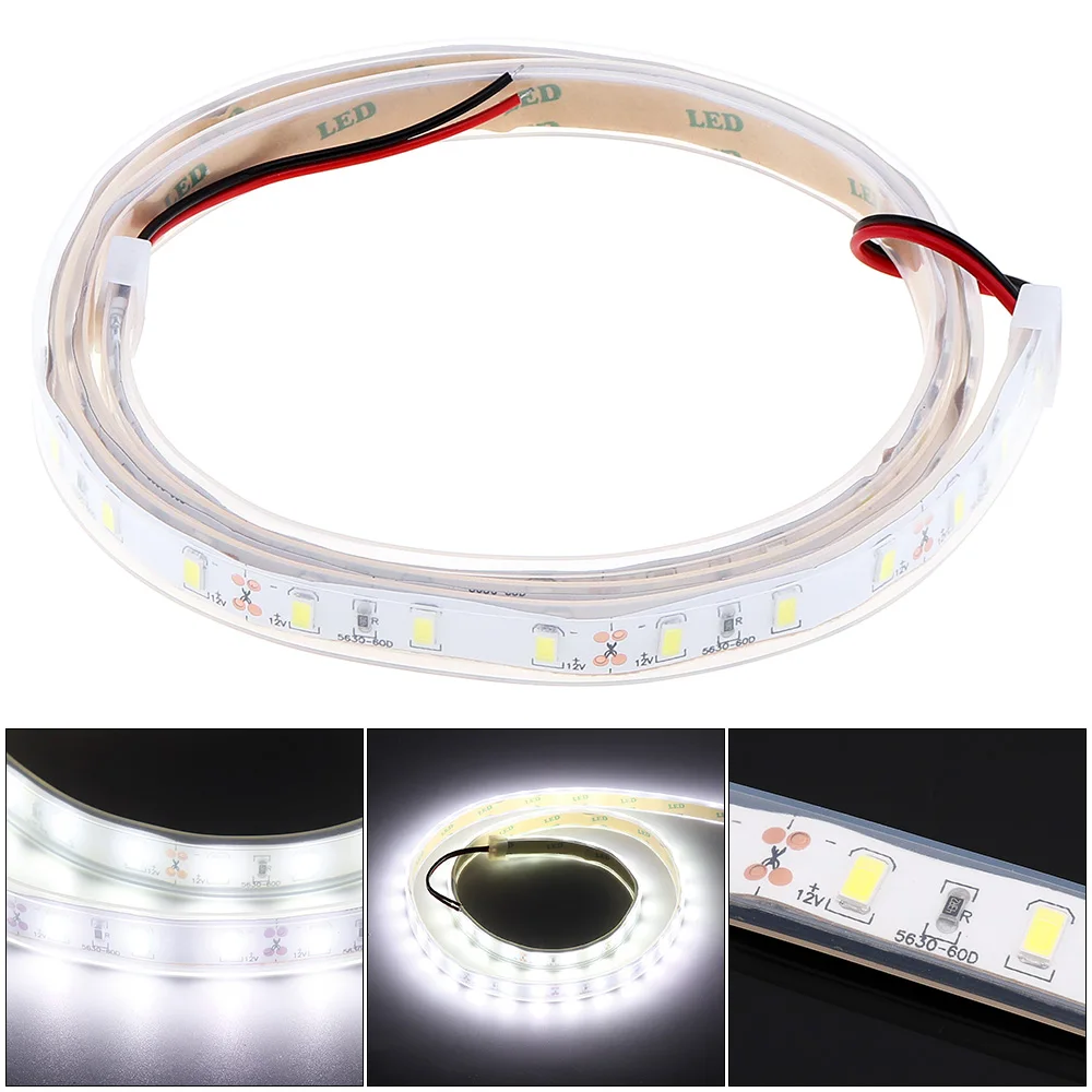 IP65 1M 5630 SMD 60 LED Silicone Strip Light Cool White Waterproof 12V