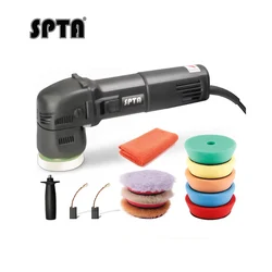 SPTA Orbital Car Polisher 3 Inch 10mm/780W Variable Speed Orbit Dual Action Polisher Auto Detailing Tools With DA Polishing Pads