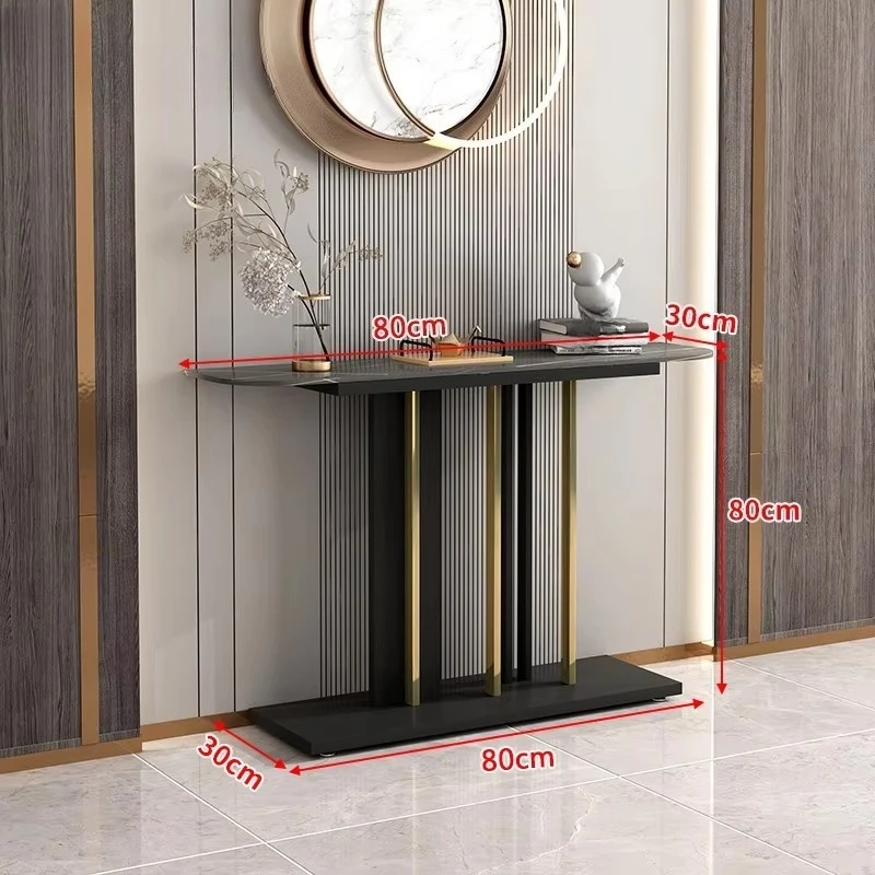 Sintered stone foyer table entrance wall table villa hotel living room entryway table