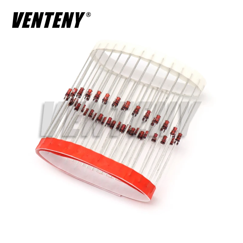 50pcs 1W Zener Diode DO-41 3V3 3V9 4V7 5V1 10V 12V 15V 18V 20V 22V 27V 30V 33V 39V 43V 47V 75V 1N4732A 1N4742A 1N4744A 1N4752A