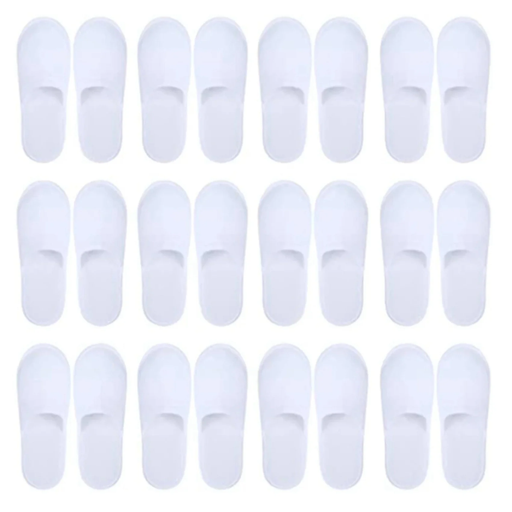 40 Pairs Closed Toe Disposable Slippers Women Men Ultra-Thin Brushed Plush Non-Slip Disposable Slippers For Hotel Home-AA02