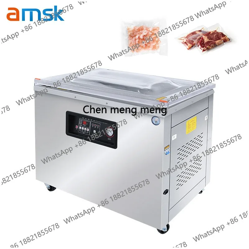 500  Vertical Vacuum for Snack Meat Fish Sausage Peanut Vacuum Sealer Lengthen Single Chamber Vacuum Packaging Sealing Machine