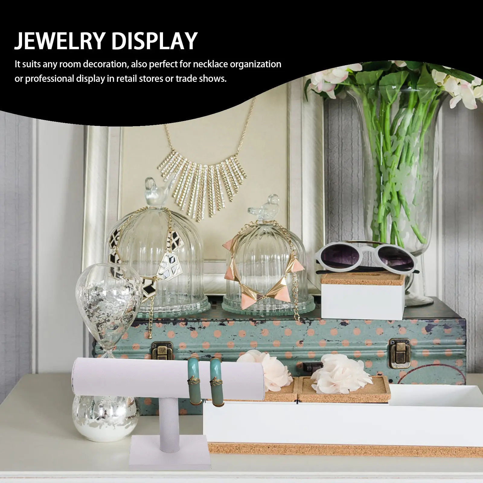 

Premium Jewelry Display Rack Multi-Function Organizer for Necklaces Bracelets Watches Anklets Home Decor Store Display