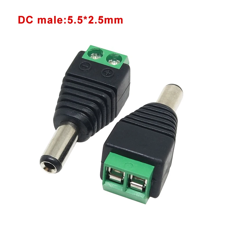 DC Power Plug Connector 2.1mm x 5.5mm 5.5*2.1mm 5.5*2.5mm 3.5*1.35mm (Screw Fastening Type) Needn\'t Welding DC Plug Adapter