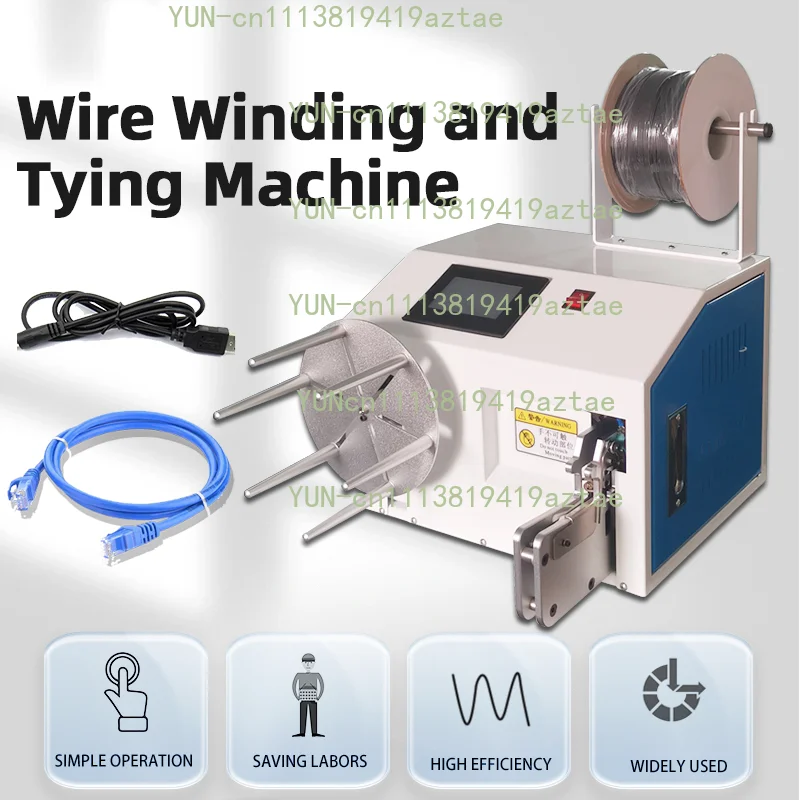 5-60mm Automatic Wire Tying Winding Machine Touch Screen Cable Binding Machine Data Cable Power Cord Wire Coil Binding Machine