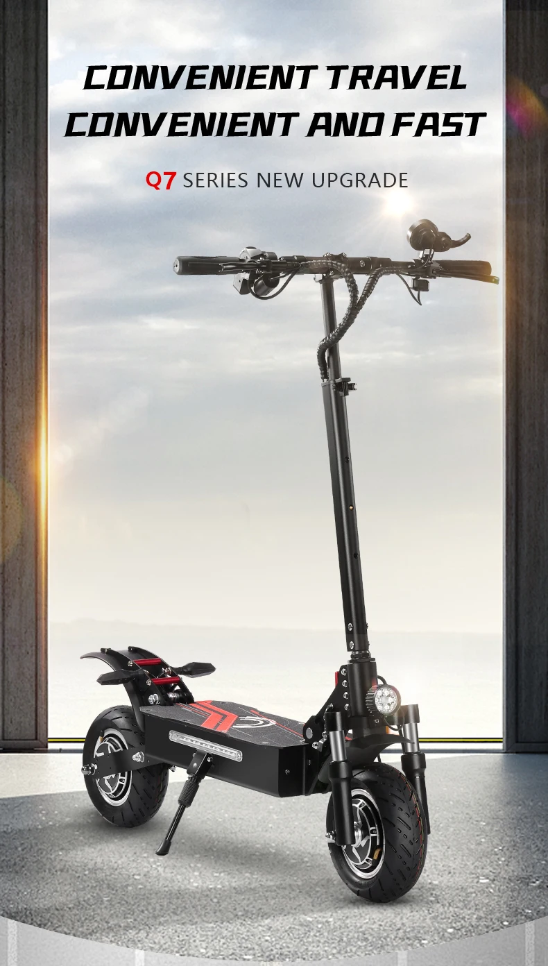 BOYUEDA Q7Pro All-Terrain Elektroroller 52V 19AH Batterie 10 Zoll Reifen Faltbarer Elektroroller mit abnehmbaren Sitzen – Detail 1