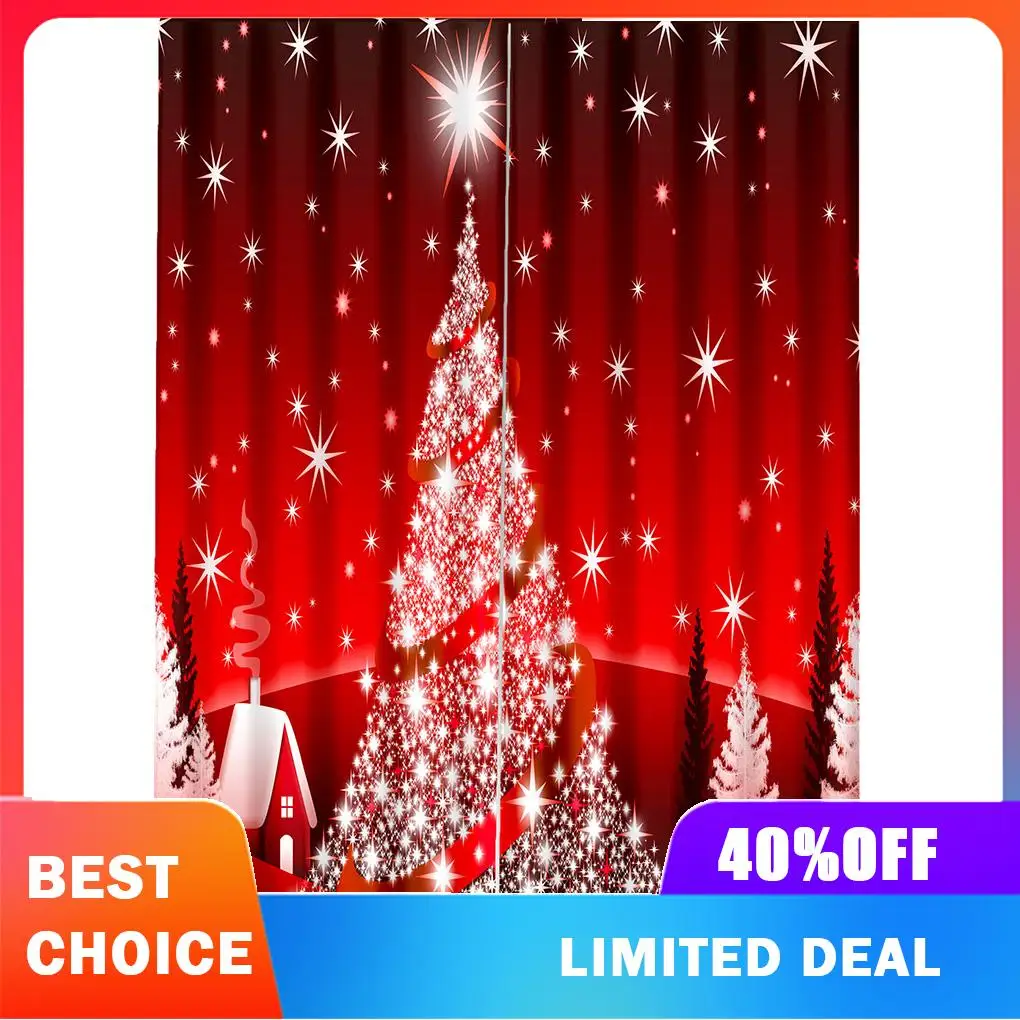 2 Pieces Red Festival Ornament Indoor Decor Window Treatment for Scene Layout
