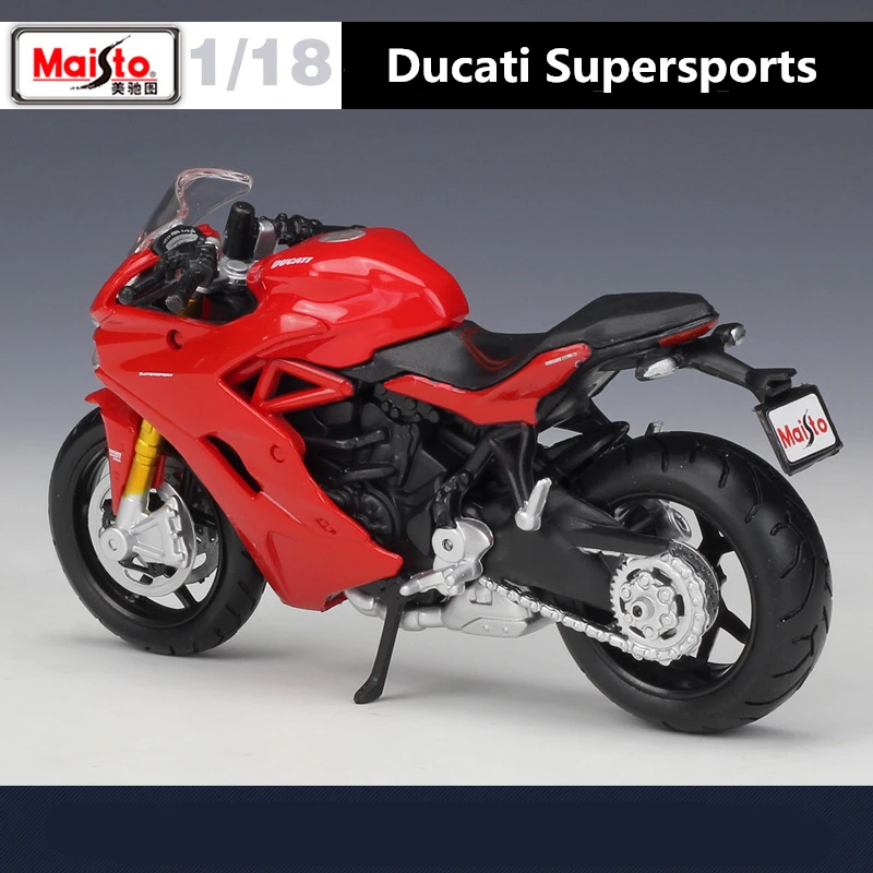 Maisto-Modèle de moto DucSauSupersports en alliage moulé sous pression pour enfants, collection de véhicules jouets, cadeau en métal, simulation, 1:18