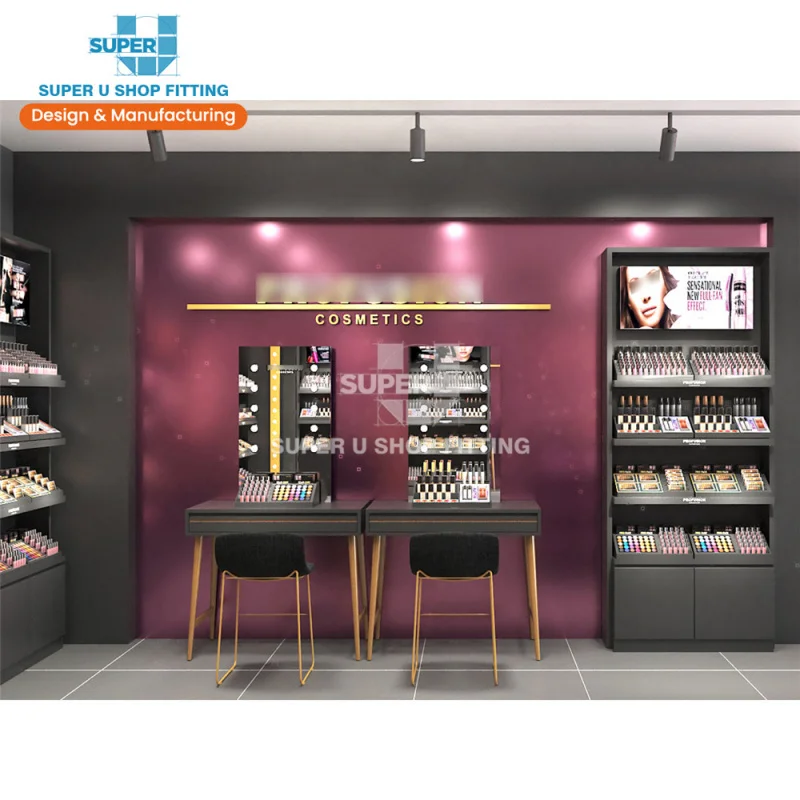 (customized)Cosmetics Store Display Design Ideas Beauty Retail Makeup Shop Interior Exterior Design Cosmetic Store Furniture Lay