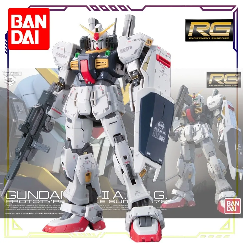 

BANDAI Original Real Grade Series Gundam Mk-II Aogu Color Scheme Anime Action Figure Assembly Model Toys Ornaments Gifts Fo Boys