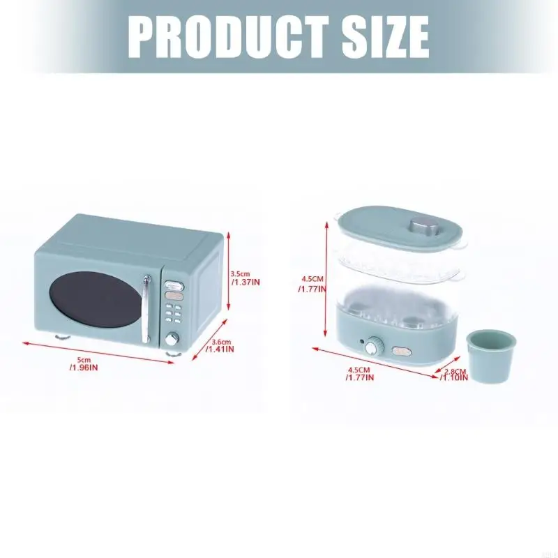 Juego accesorios para electrodomésticos en miniatura plástico para casas muñecas 1/12, incluido gabinete pan para