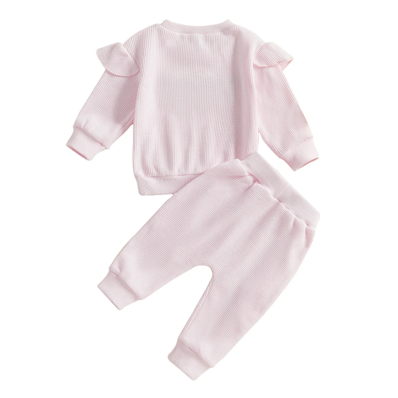 Toddler Baby Girl Spring Autumn Casual Outfit Long Sleeve Sweatshirt Pullover Tops with Sweatpants Sweatsuit Daily Wear Homewear