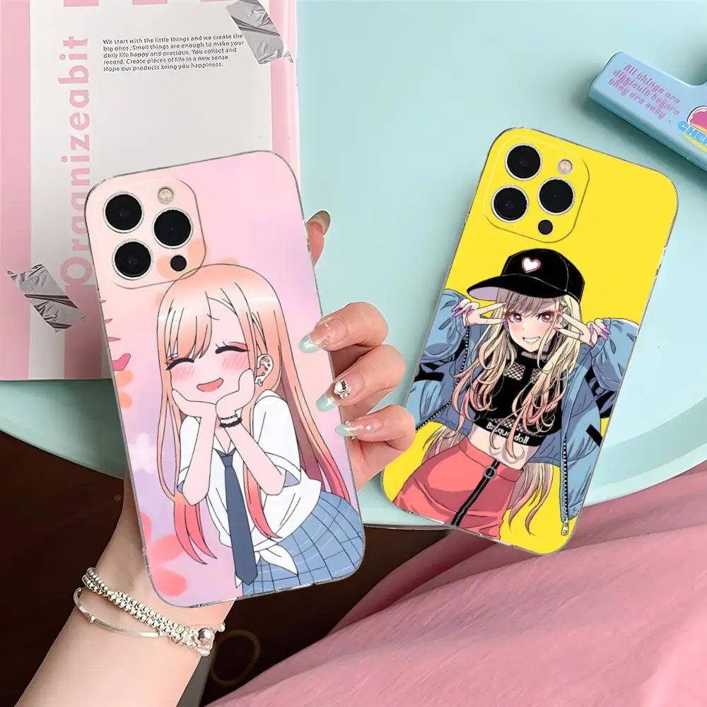 

Marin Kitagawa Cell Phone Case for iPhone 16 15 14 13 12 11 X XR XS 8 6 Pro Max Plus Mini Clear Colour Protective Luxury Cover