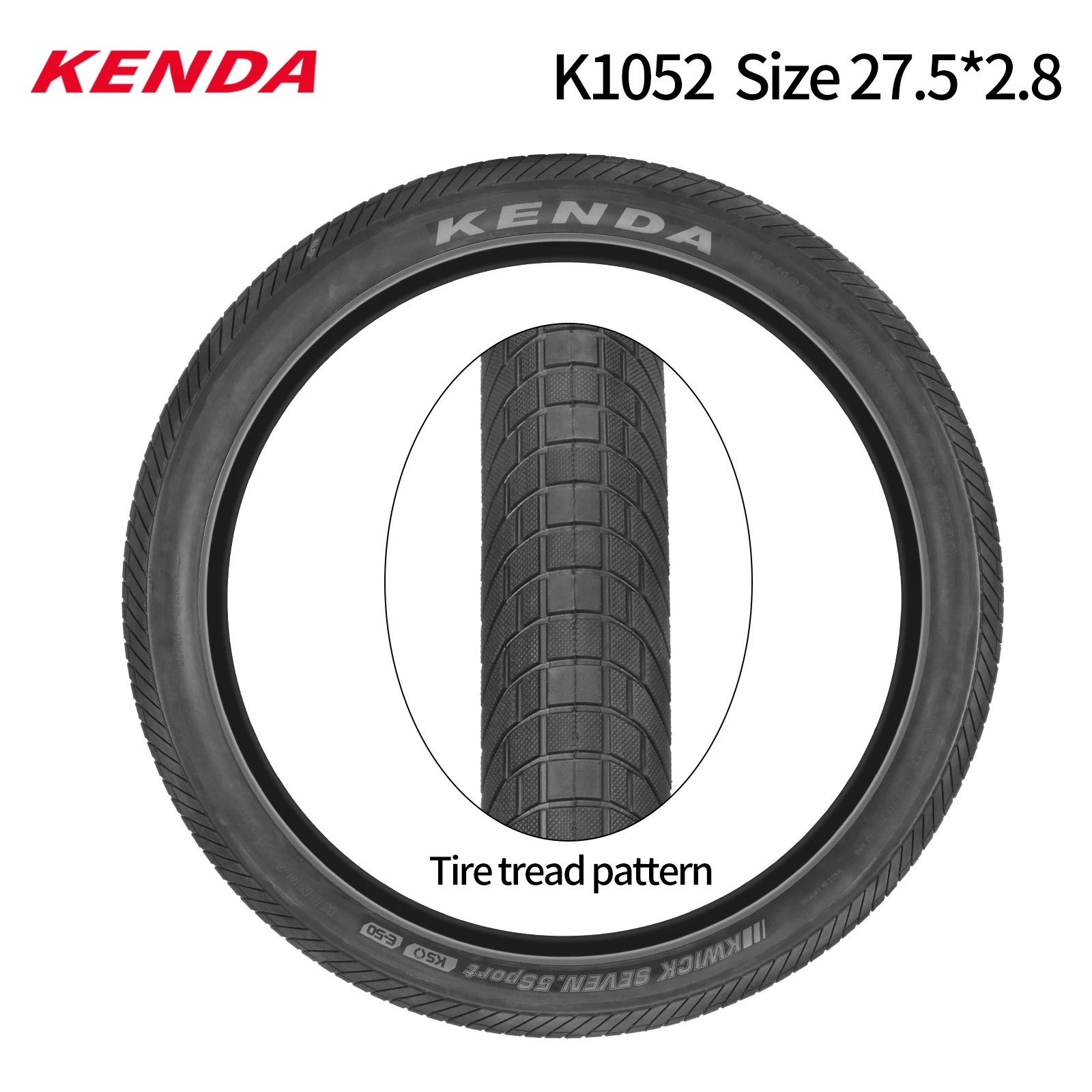 Kenda 27.5 بوصة إطار دراجة هوائية جبلية مطاط متين 60TPI 27.5in * 2.4/2.8 تجارب دراجة الطريق الجبلية سباق الإطارات الخارجية ركوب الدراجات الشتوية #3