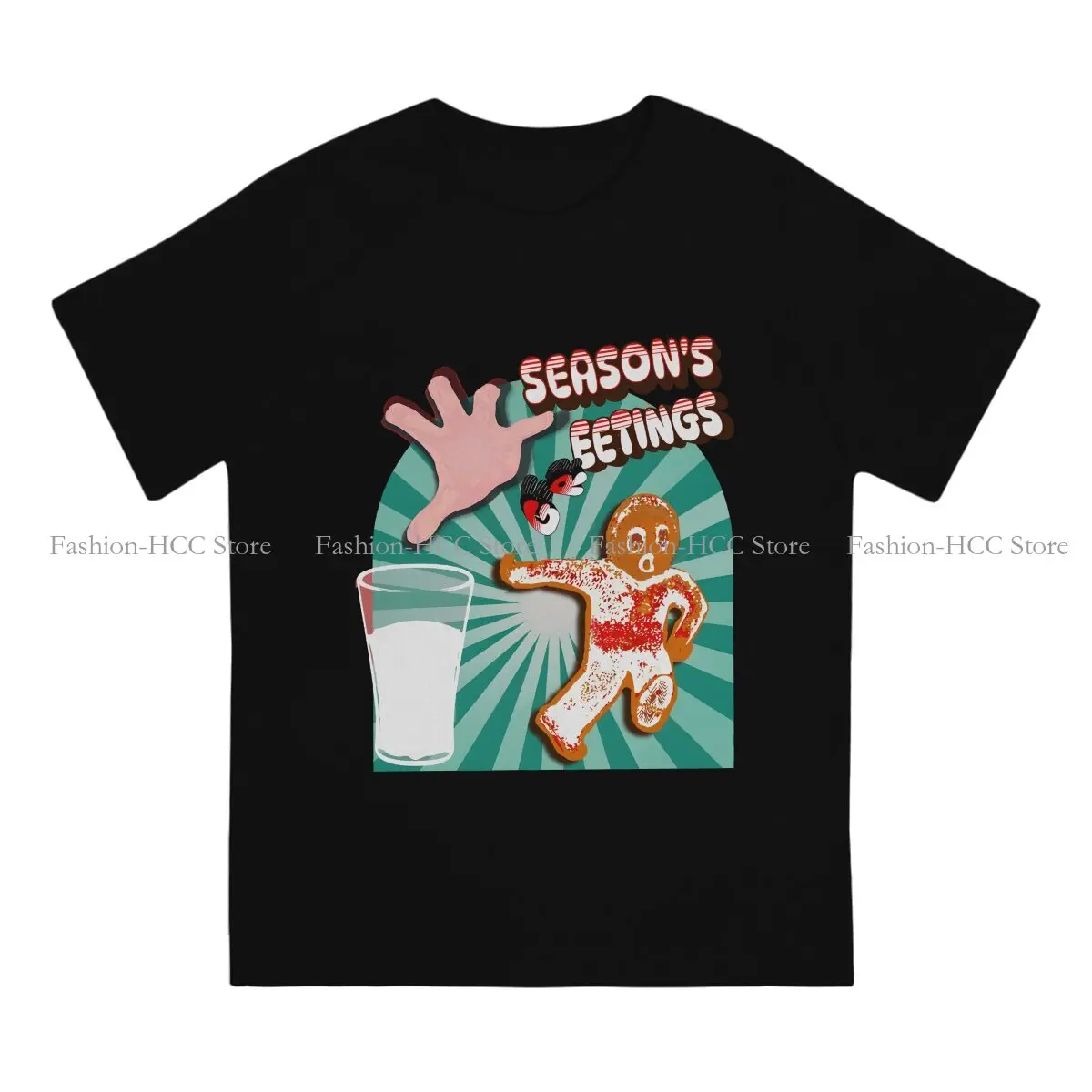 Seasons Greetings Gingerbread Running Man Special Polyester TShirt Meme Comfortable Creative Clothes  T Shirt