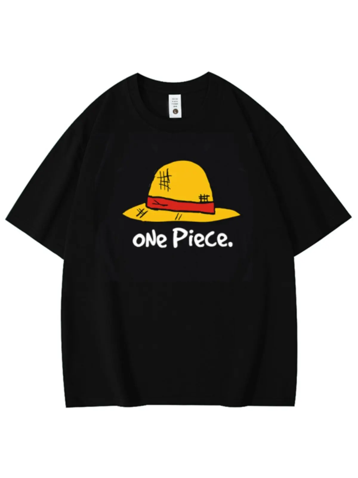 One Piece's Monkey D. Luffy Summer Cotton Short-Sleeved T-Shirt for Children and Adults - Anime Loose Print Top