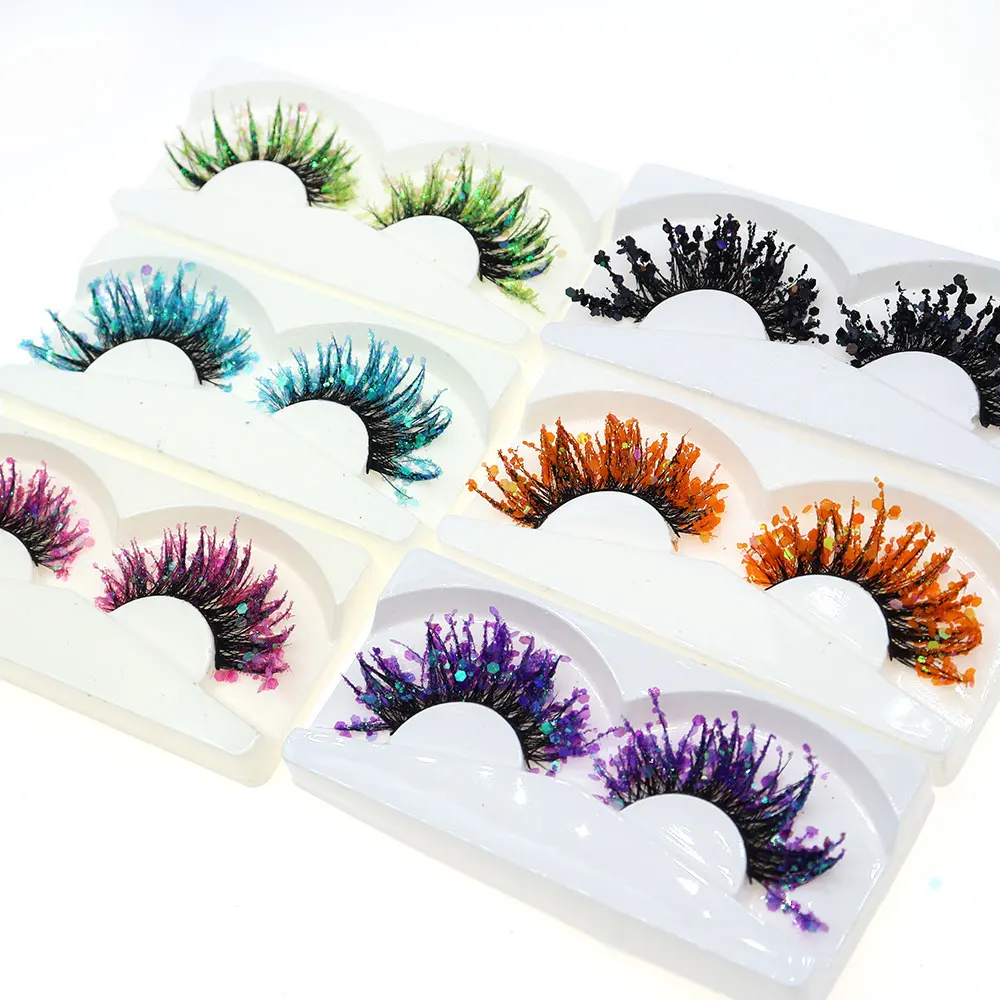 Halloween Style Dreamy Sequins Glitter False Eyelashes
