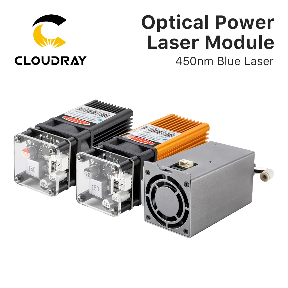 Imagem -02 - Módulo Laser de Potência Óptica Cloudray Lasers Azuis Compatibilidade Original de Diodo Marcação a Laser 5w 10w 20w 450nm