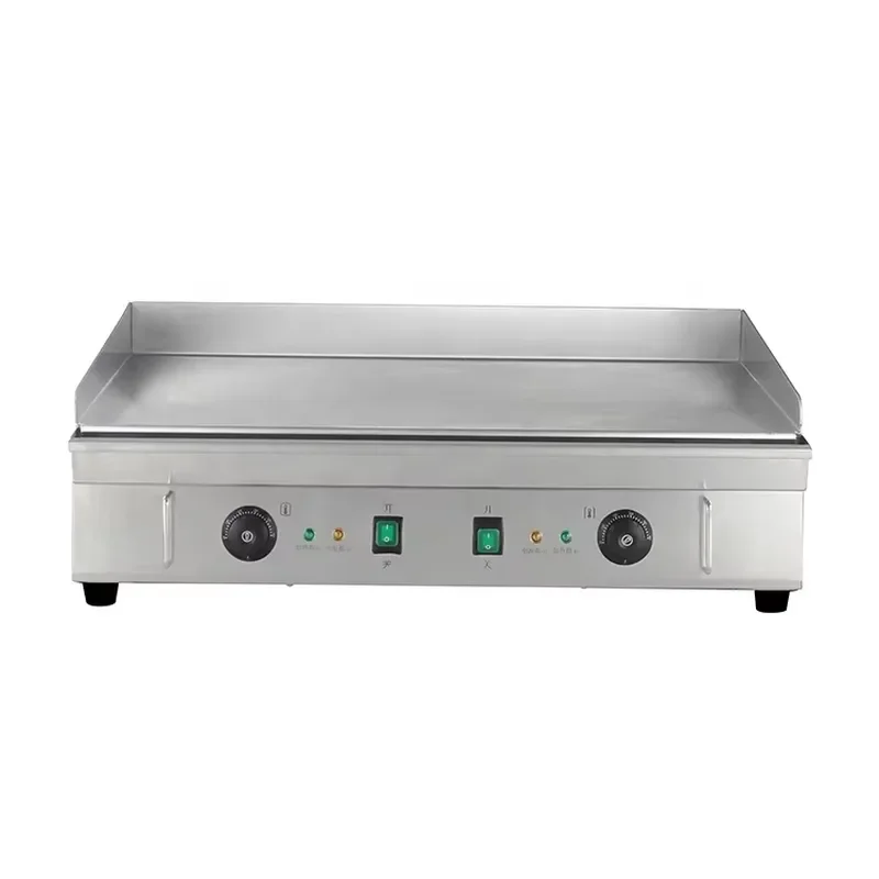 4400W Electric Flat Top Grill Commercial Stainless Steel 201 Hamburger Frying Pan Dual Voltage New Product for Restaurant