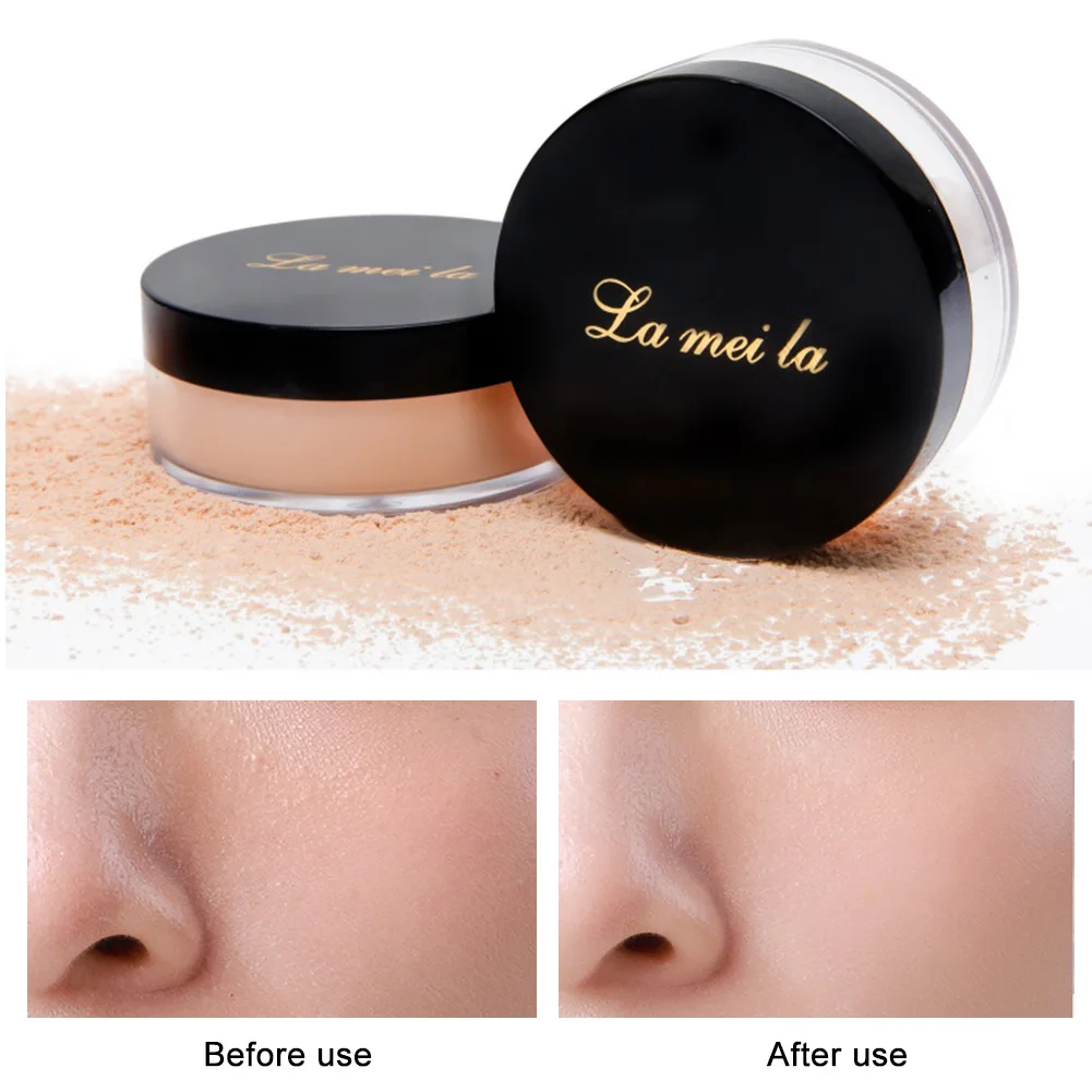 Translucent  Face Powder Loose Setting Waterproof Whitening Makeup Foundation Smooth Refreshing Mineral Loose Powder TSLM1