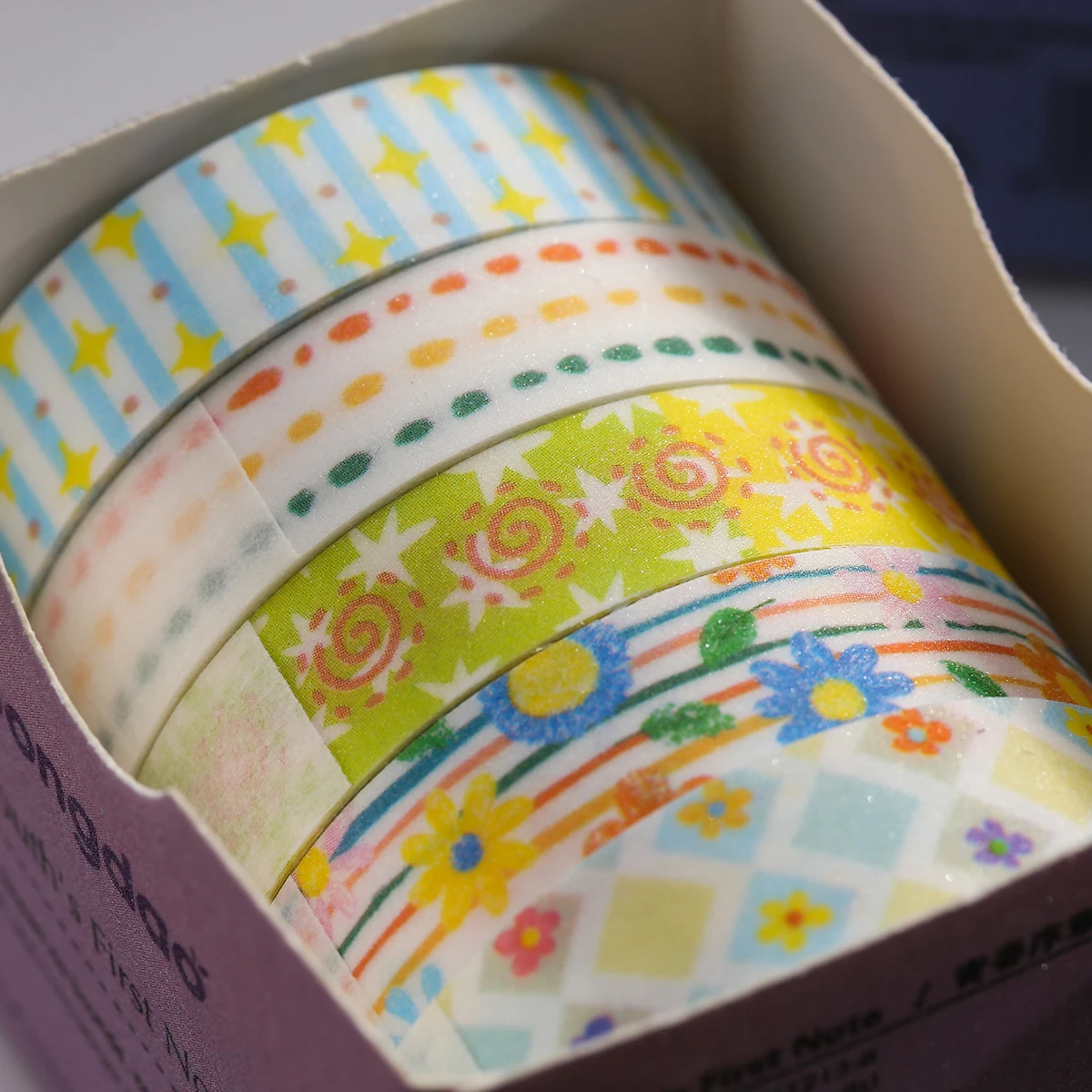 5-teiliges süßes Washi-Tape-Set im japanischen Stil, handgefertigt, DIY-Scrapbooking, Geschenkbox für die Feiertage, Scrap-Dekoration, Schulbedarf