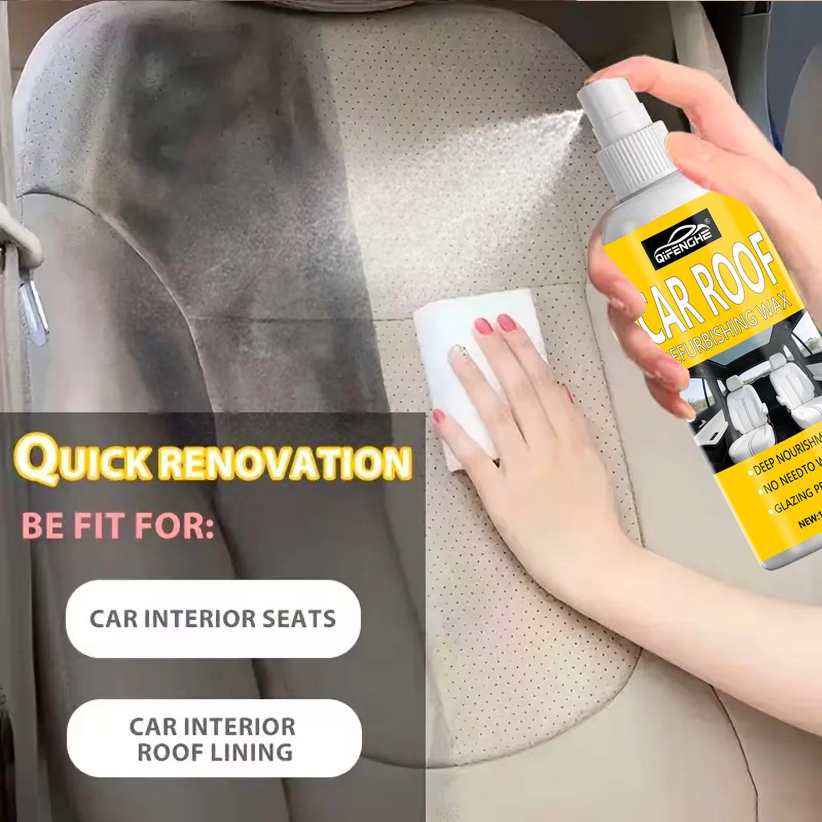 Professional Car Interior Spray , Gentle And Neutral Care Seat And Ceiling Covering, Four Seasons General Interior Renovation image 2