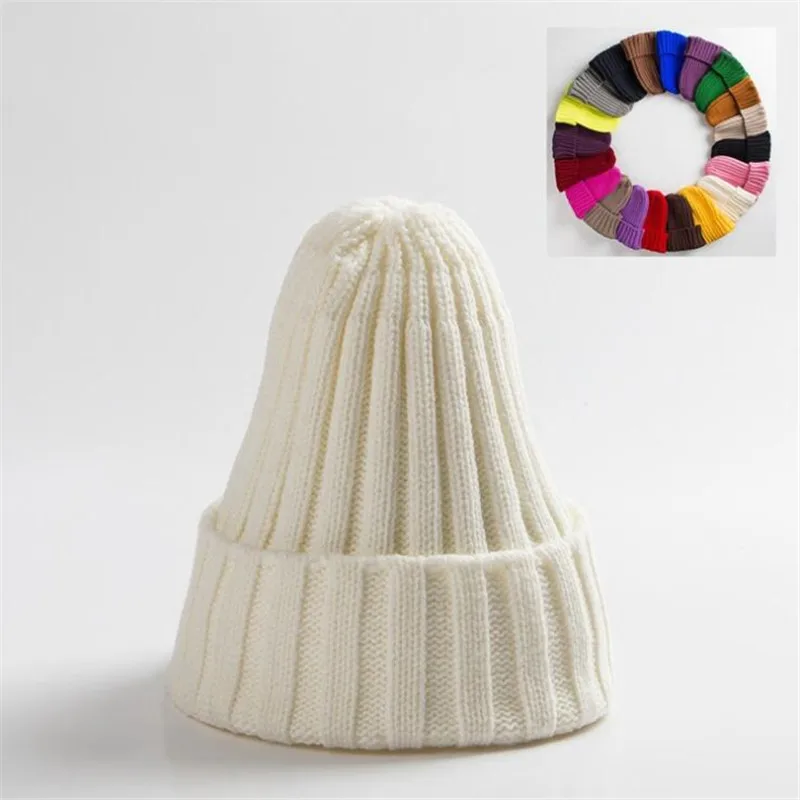 Unisex Hat Cotton Blends Solid Warm Soft HIP HOP Knitted Hats Men Winter Caps Women\'s Skullies Beanies For Girl шляпа