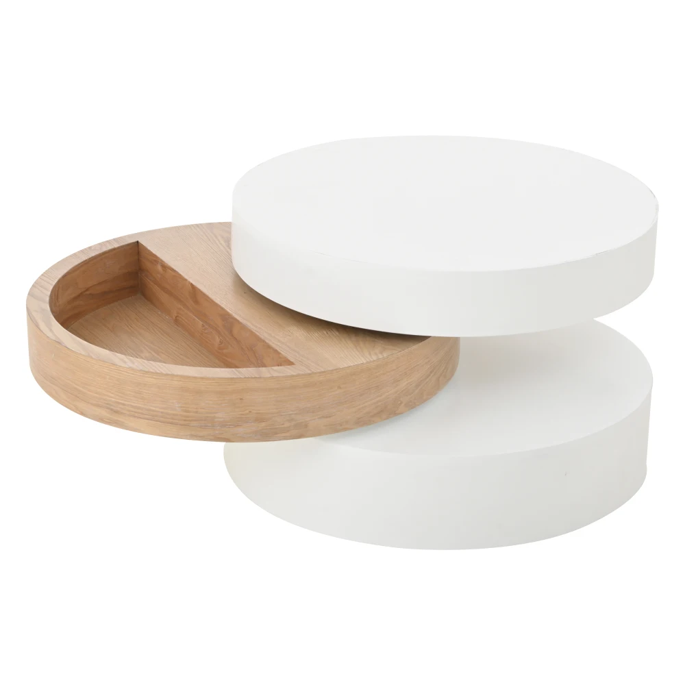Moderner zylindrischer Couchtisch 360° ° Drehbare Wohnzimmermöbel mit einer Kapazität von 30 kg – Detail 8
