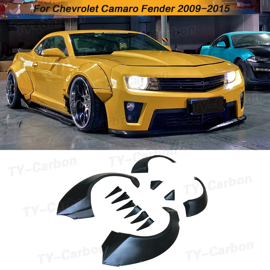 

For Chevrolet Camaro Wide BodyKit Fender Flar Retrofit Wheel Fender Camaro Carbon Fiber Tail wing Spoiler2009-2015 MB Style FRP