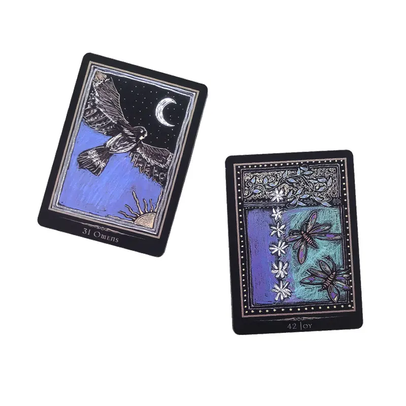 Hot sales Shamanic Healing Oracle Tarot Card Fate Divination Prophecy Card Family Party Game Tarot 44 Card Deck PDF Guide