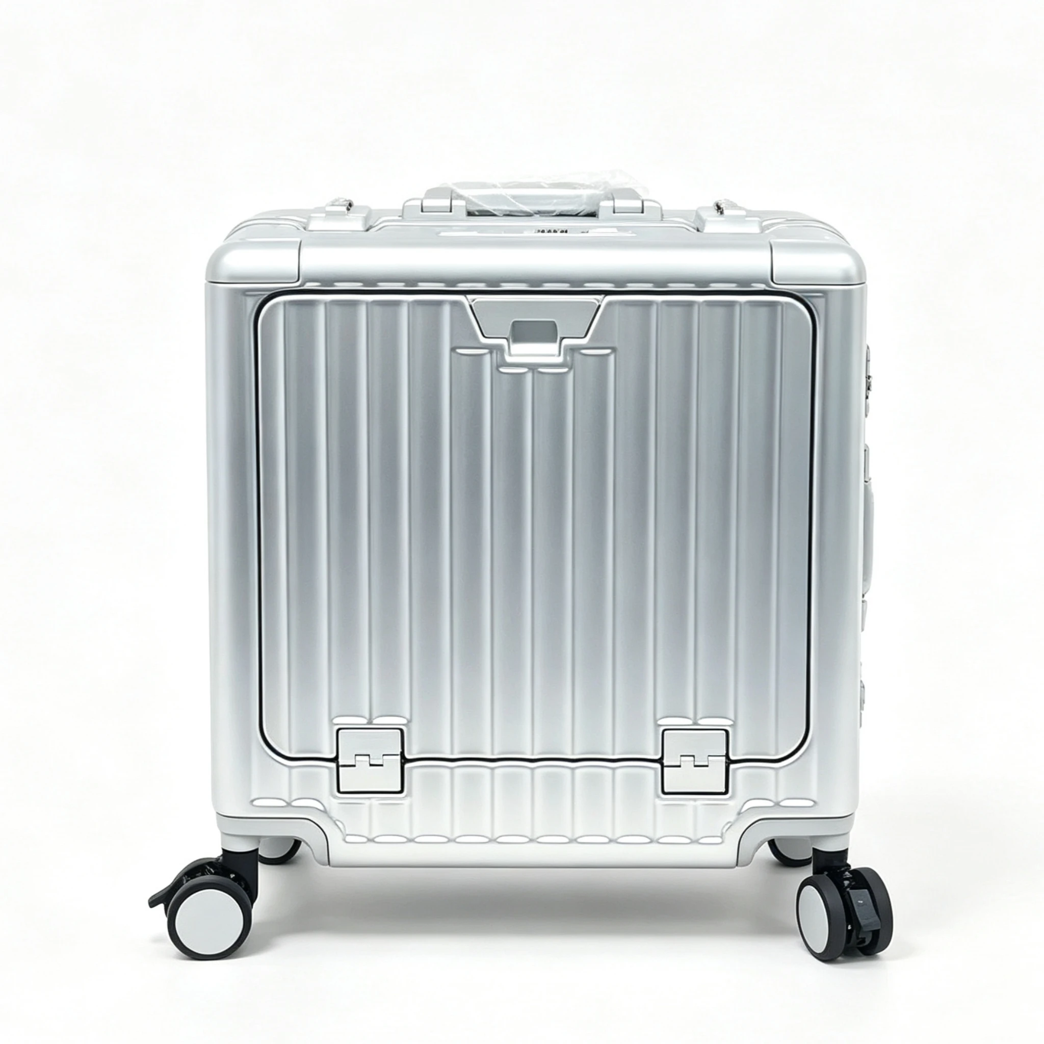 Front Opening Suitcase 18inch Boarding Carry-on Travel Women Rolling Luggage Hard Shell PC Material with Aluminum Frame TSA Lock