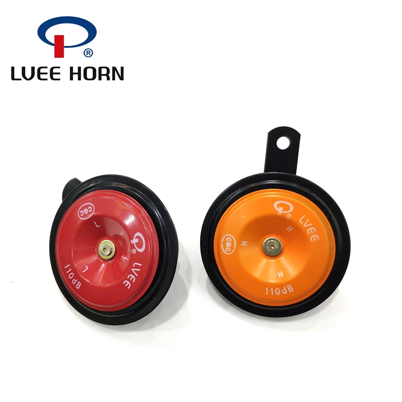 LVEE DL126L Universal Motorcycle Electric Horn kit 12V CAR Waterproof Round Loud Speakers for Scooter Moped Dirt Bike ATV