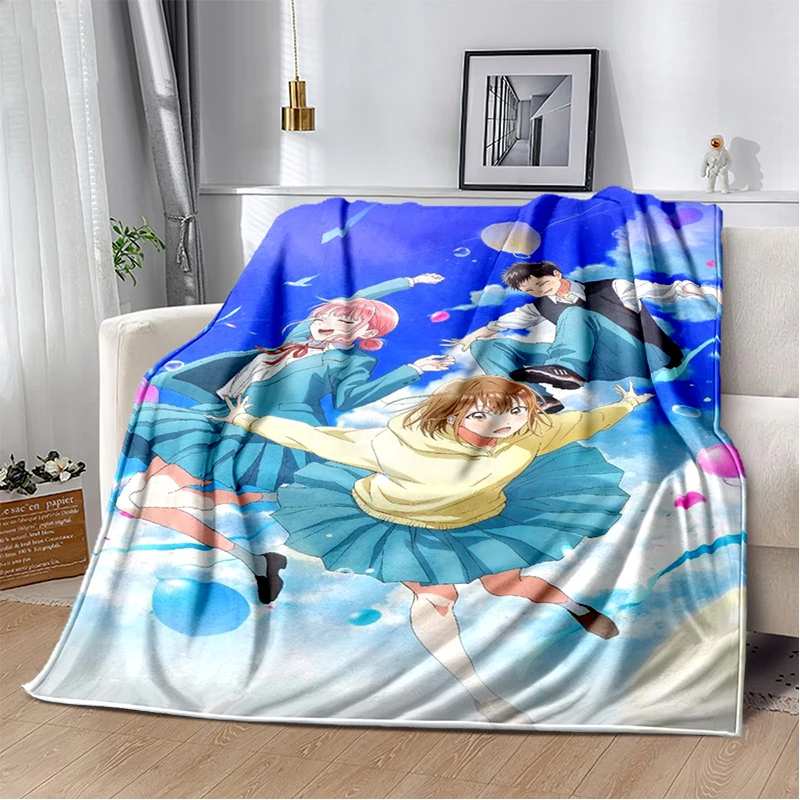 3D Cartoon Blue Box Ao No Hako Love Anime  Blanket,Soft Throw Blanket for Home Bedroom Bed Sofa Picnic Travel Office Cover Kids