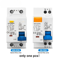 230V 1P+N Residual Circuit Breaker with over and Short Current Leakage Protection RCBO MCB