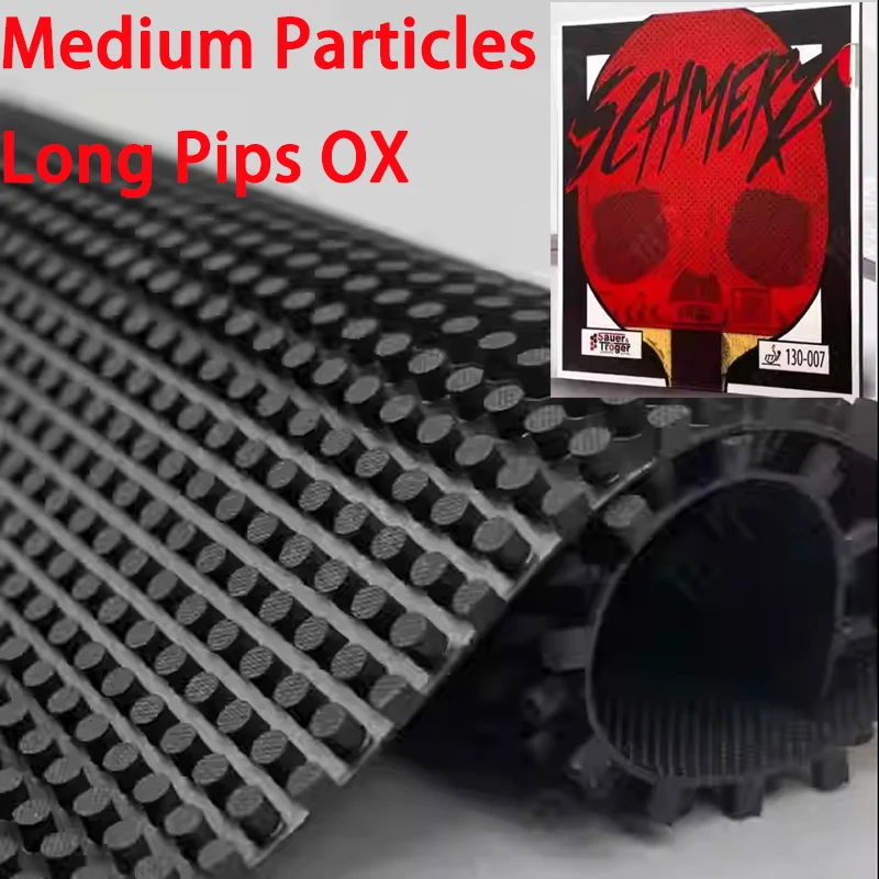 

Medium Particles German Original Schmerz130-007 Table Tennis Rubber Long Pips OX for Competition Table Tennis Single Rubber Soft
