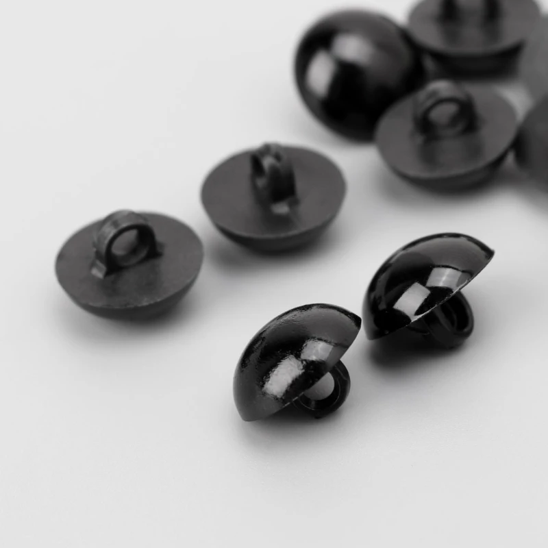 

100x Black Shank Button DIY Sewing Eye Shirt for Doll DIY Craft 9/10/11.5/12.5/1