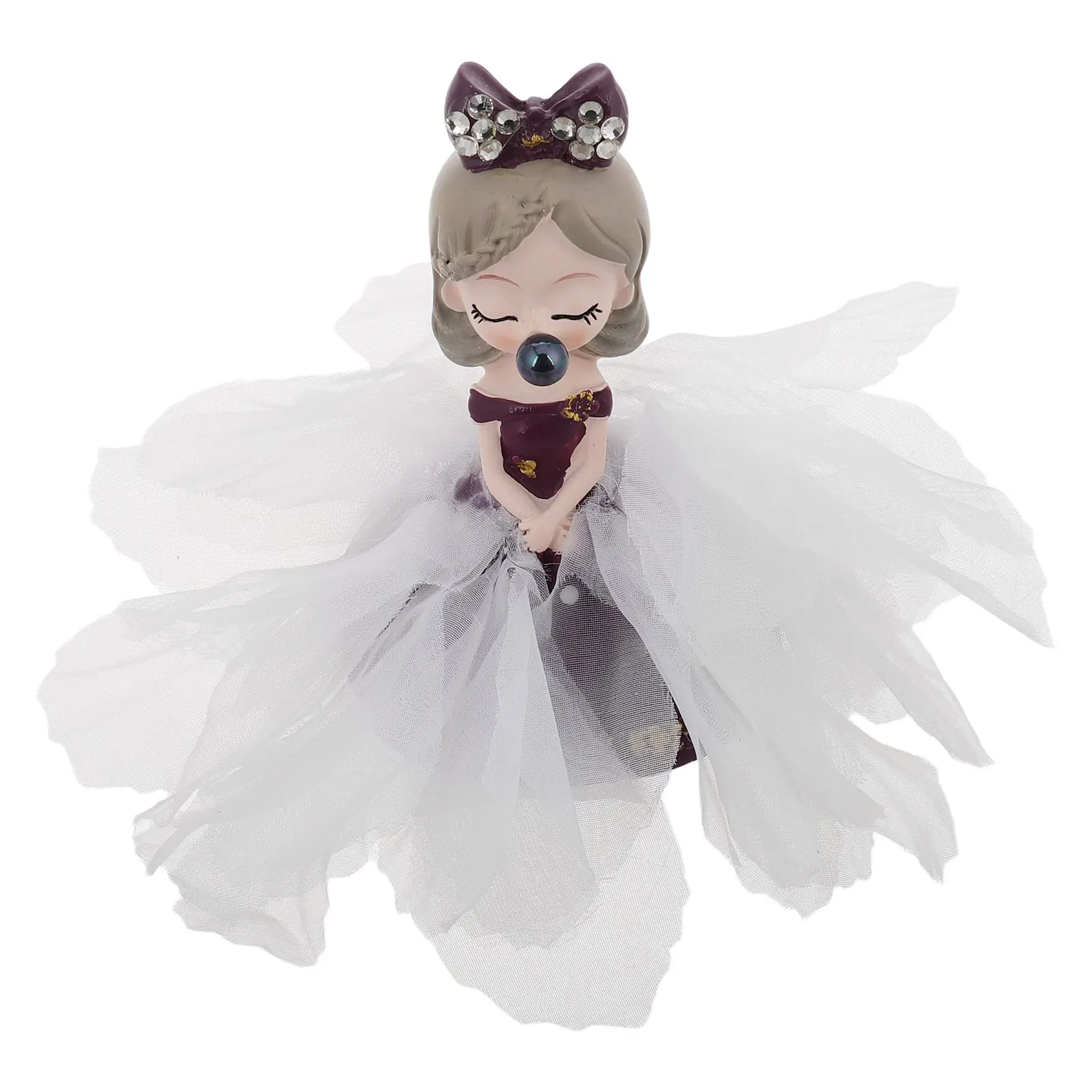 

Car naments Dashboard Decorations Cute Cartoon Girl Accessories Elegant Resin Statues Lightweight Automotive Interior Design