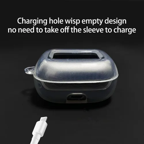 Imagen 2 del producto Funda protectora para auriculares Live Beam 3, anticaída, a prueba de arañazos, a prueba de polvo, TPU, funda protectora de silicona suave transparente