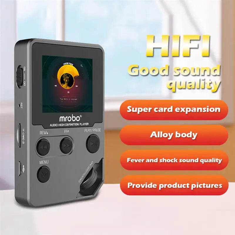 New High Quality MP3 Music Player DAC HD Lossless Hi-Fi Stereo Walkman Portable Sports Metal MP3 FM/eBook/Recorder