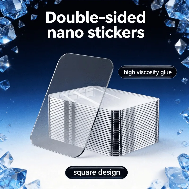 Doppelseitiges Klebeband Nano-Tape für Wandtattoos Hochviskoses Transparentes Wasserdichtes Quadratisches Wandaufkleber Nahtloses Klebeband