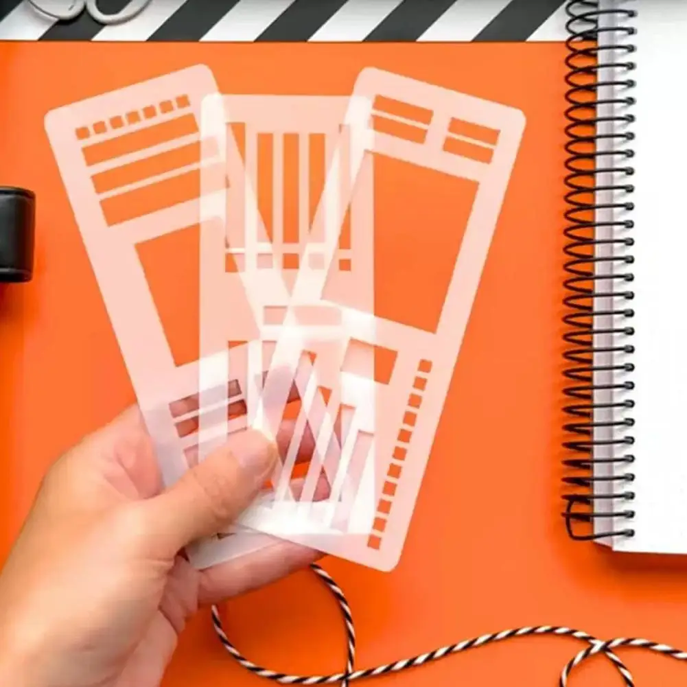 1 Buah Alat Perekam Perlengkapan Kantor Penggaris Templat Perekaman Fleksibel Penggaris Templat Dapat Digunakan Kembali Tipis Warna Transparan