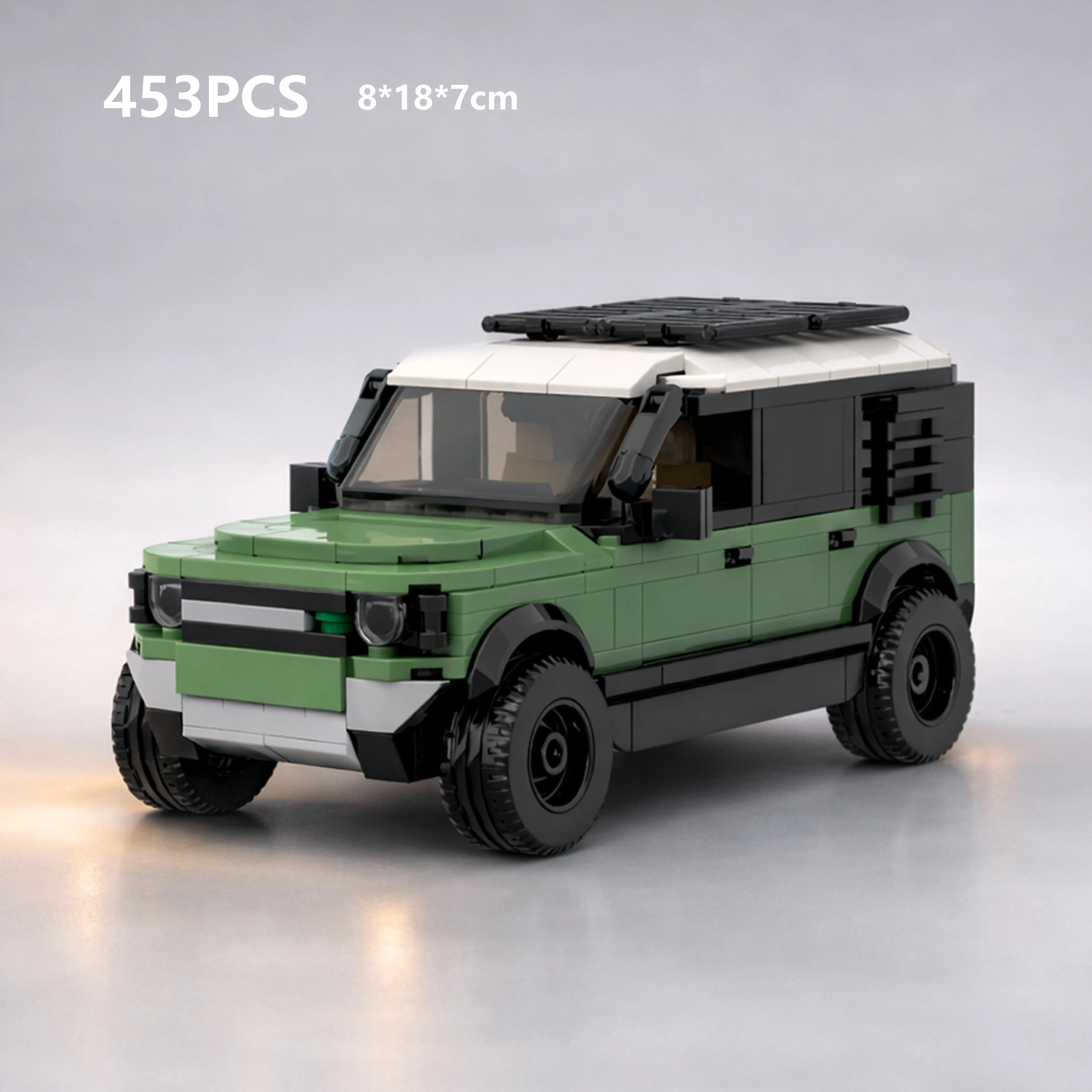 MOC Defender 110 P400 Style Off Road SUV 453PCS 8 Stud Wide Small Bricks Building Blocks Model Assembly Toy Gift