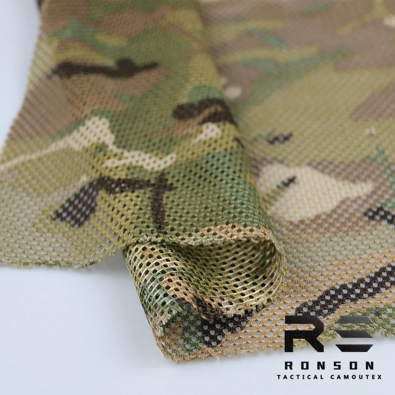 Mesh Fabric 230gsm MC/MCBK Camouflage Fabric Tactical Tricot Fabric Mesh for Printed