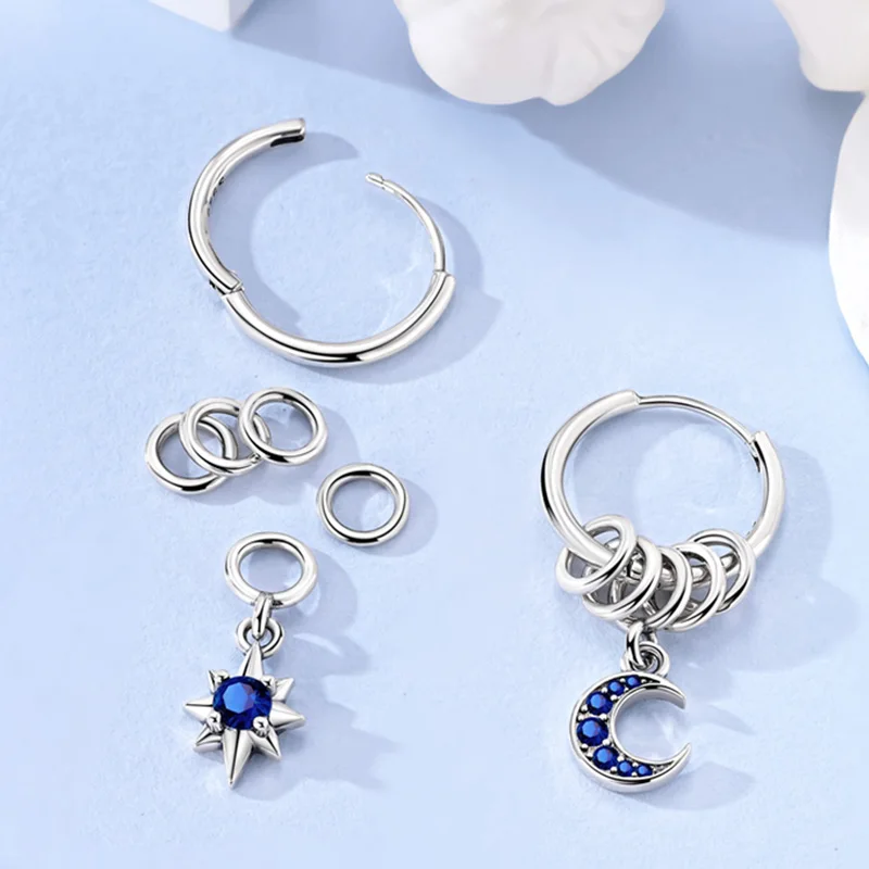 2026 New 925 Sterling Silver Earrings Starry Moon Activity Earrings For Women Exquisite Birthday Party Jewelry Gifts