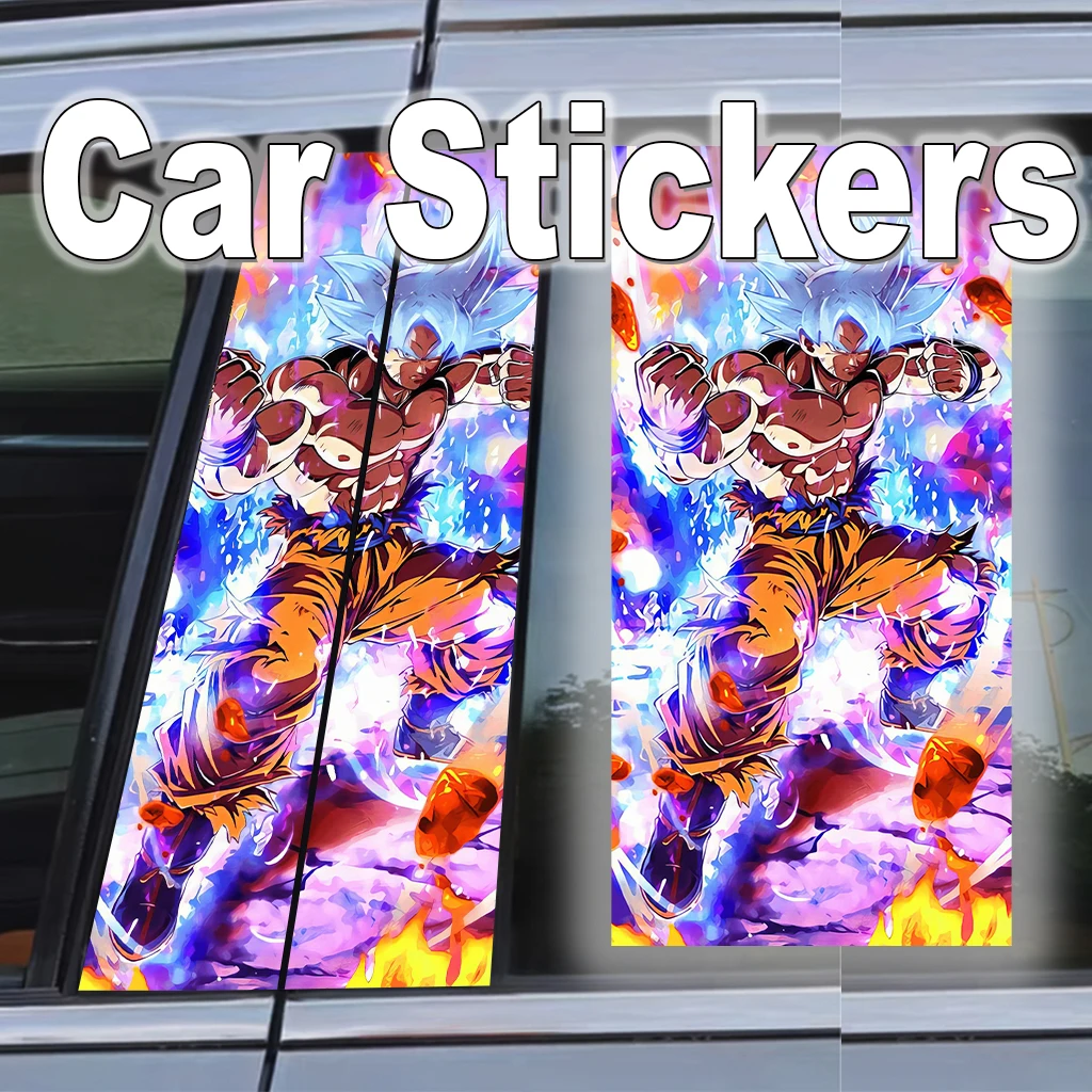 

Car Door B Pillar Decal Dragon Ball Goku Waterproof Sticker Decoration Anime Self-adhesive Decor Gift Car Exterior Super Saiyan